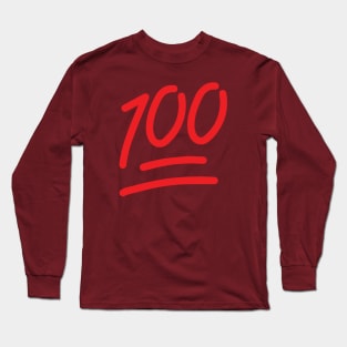 100 Emoji Sticker Long Sleeve T-Shirt